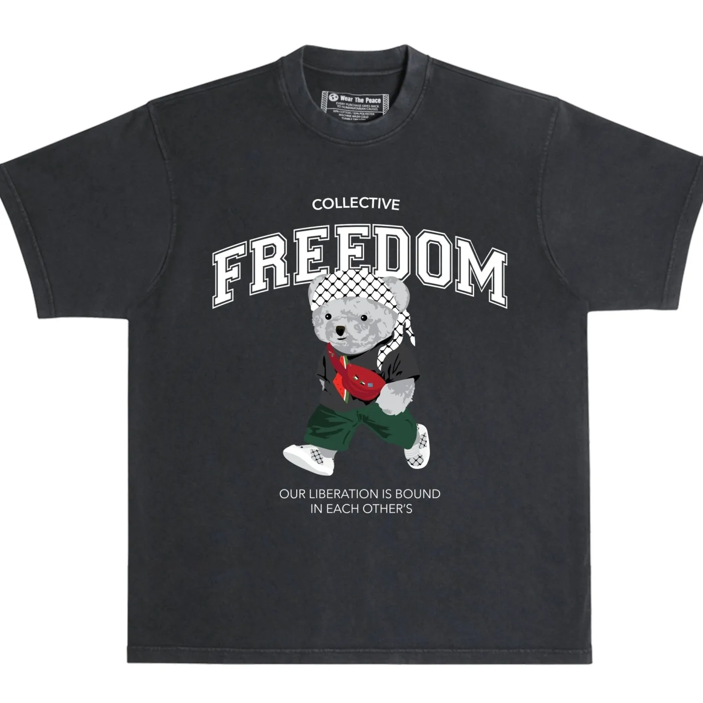 Tees | Best Sellers*Wear The Peace Freedom Bear Heavyweight Tee