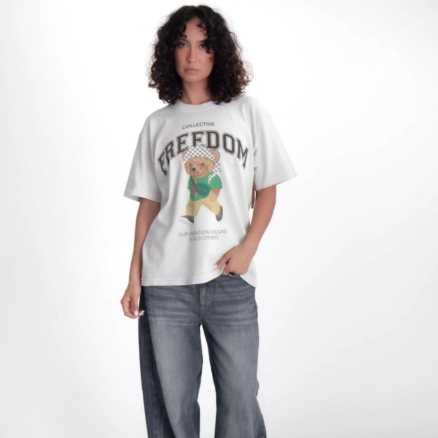 Tees | Best Sellers*Wear The Peace Freedom Bear Heavyweight Tee