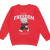 Hoodies & Crews | Clearance*Wear The Peace Freedom Bear Crewneck Red