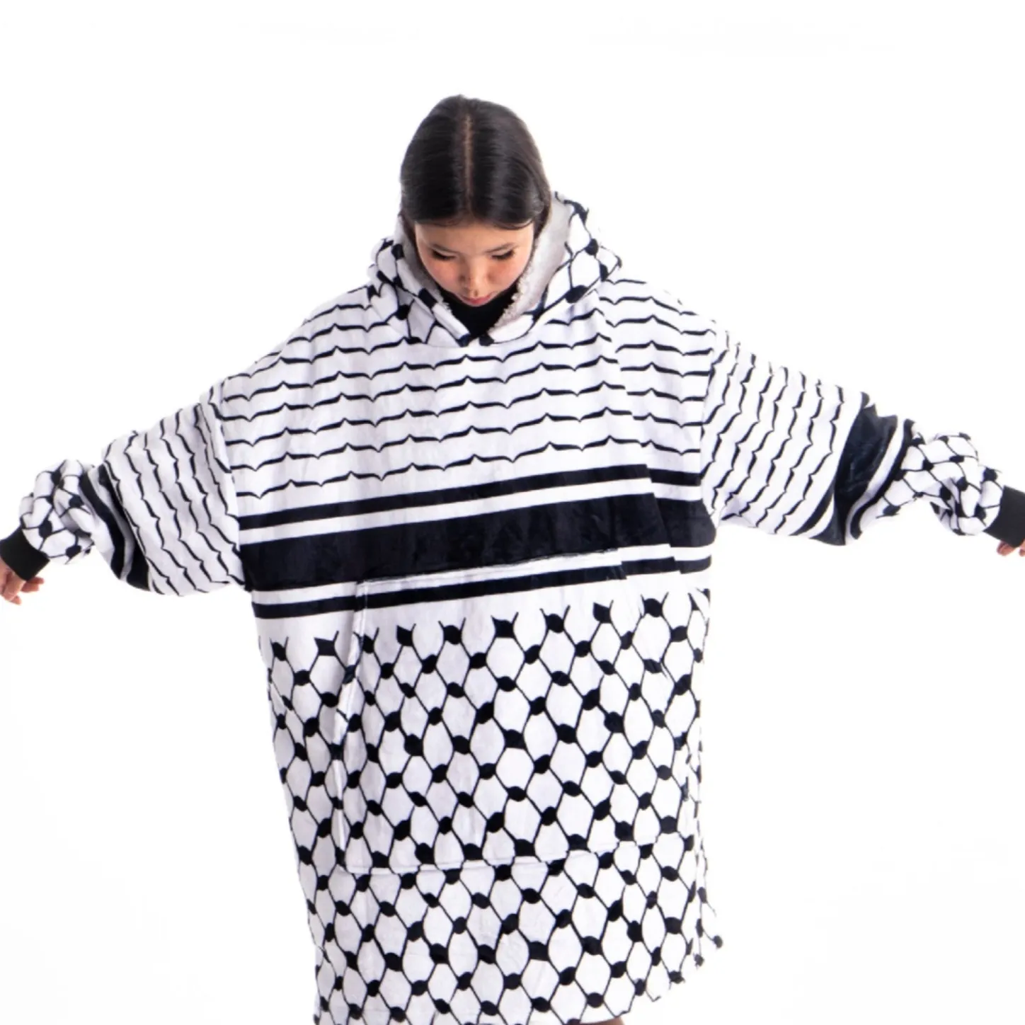 Hoodies & Crews | Best Sellers*Wear The Peace Kufiya Blanket Hoodie