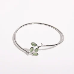 Pins & Accessories | Bracelets*Wear The Peace Olive Branch Sterling Silver Bangle