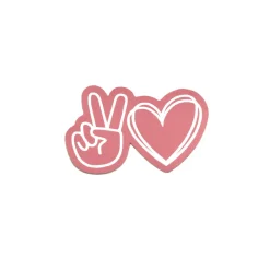Gifts Under $30 | Stickers*Wear The Peace Peace and Love Sticker