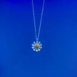 Necklaces*Wear The Peace Sunflower Sterling Necklace Silver