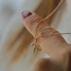 Pins & Accessories | Best Sellers*Wear The Peace The Olive Sterling Silver Necklace RoseGold