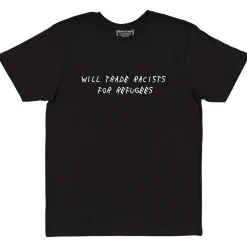 Gifts Under $30 | Tees*Wear The Peace Trade Racists For Refugees Tee Black