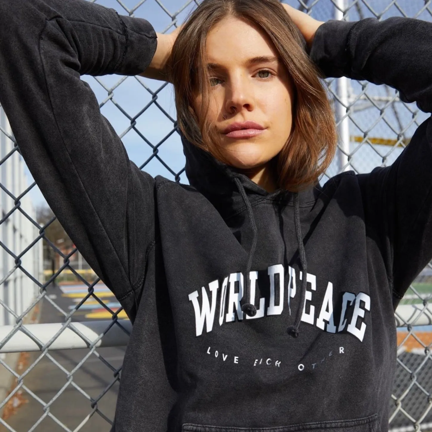 Gifts Under $30 | Clearance*Wear The Peace World Peace Vintage Hoodie