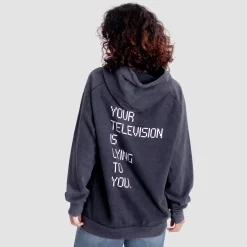 Hoodies*Wear The Peace Your Television Is Lying Vintage Hoodie